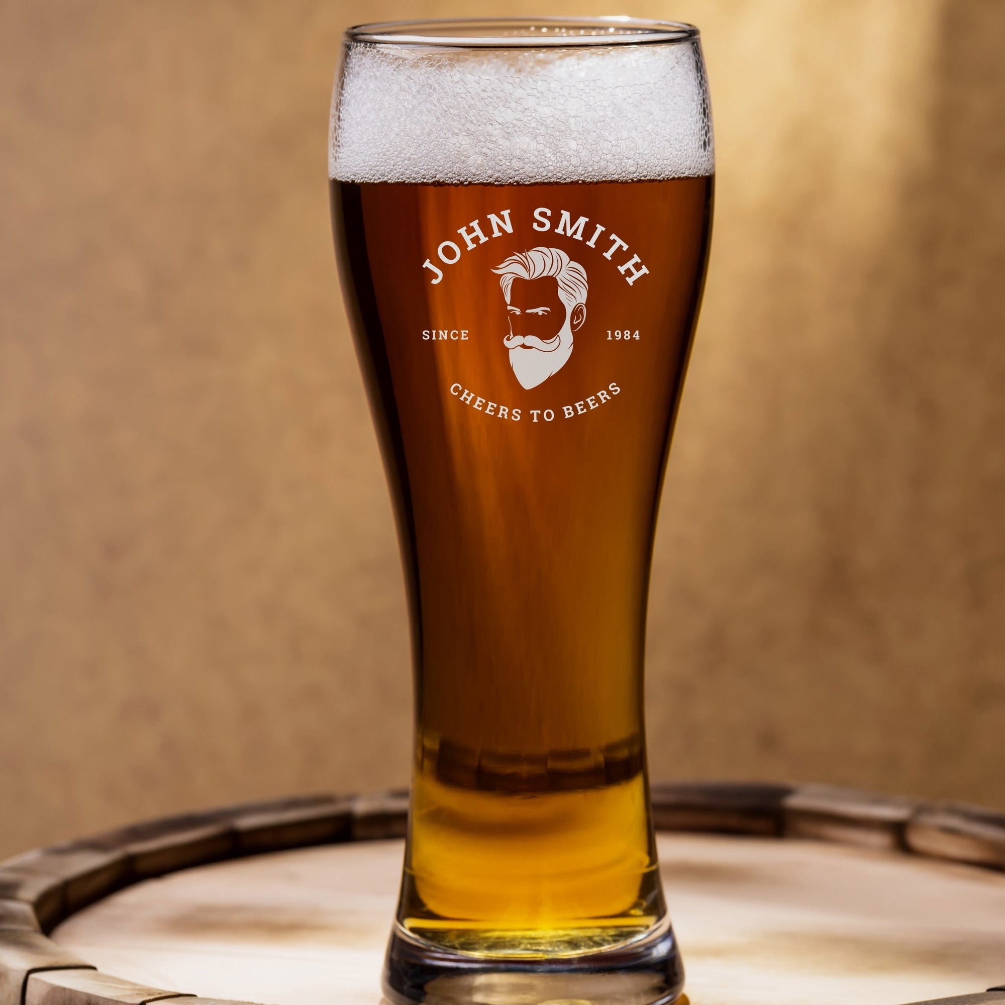 Engraved 630ml Pilsner Beer Glass