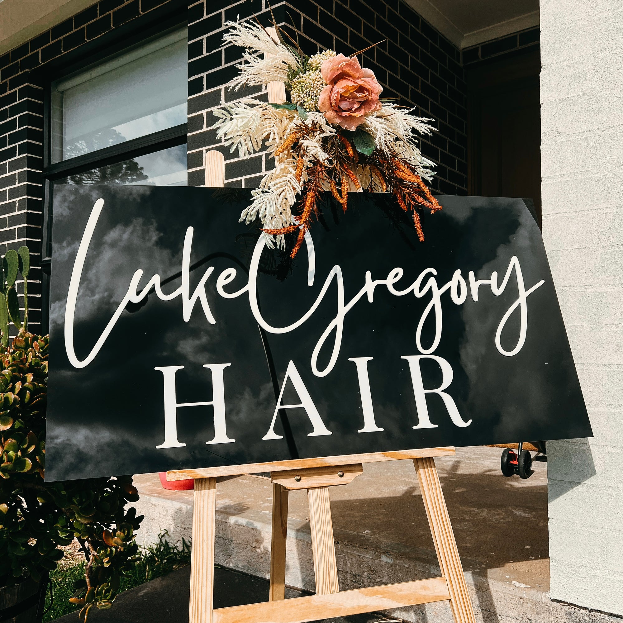 Custom Acrylic 3D Double Layered Business Logo Sign, Personalised Rose/ Gold Mirror Names, Coffee, Retail, Spa, Eyelash Signage