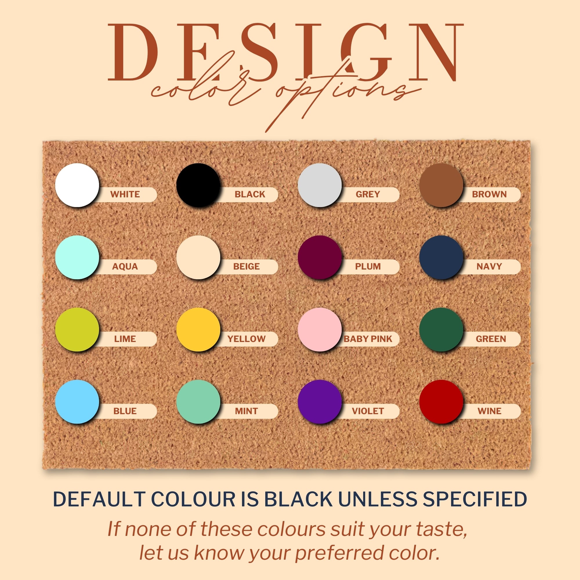 Personalised Coir Doormat, Customised UV Printed Coconut Fibre Front Entry Property Estate Logo Welcome Outdoor Indoor Mat Housewarming Gift