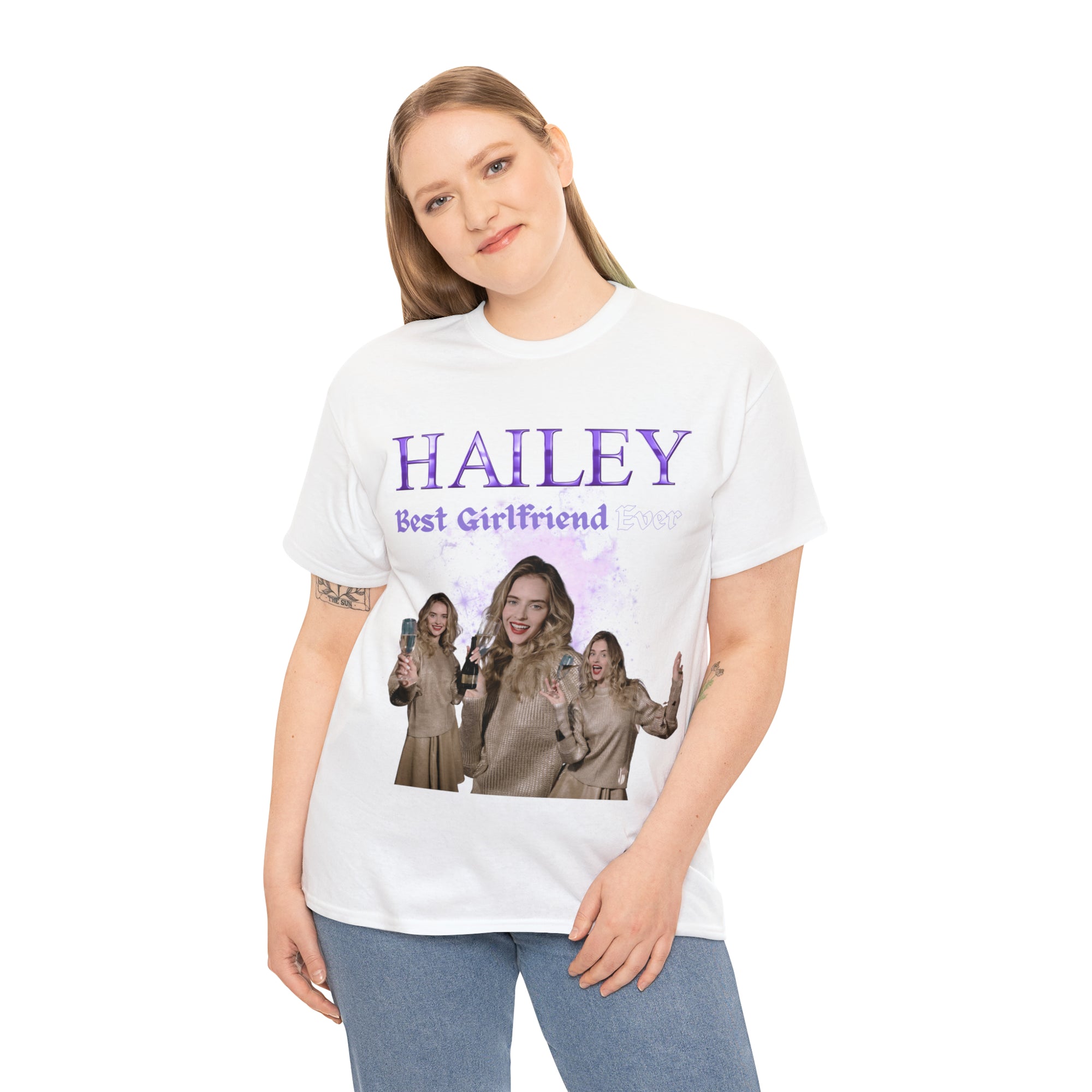 Customise Your Own Photo Unisex T-shirt, 90s Vintage Rapper Bootleg Style Tshirt, Personalised Insert Pet Image Tee Shirts, Friend Group, Couple, Anniversary Gifts