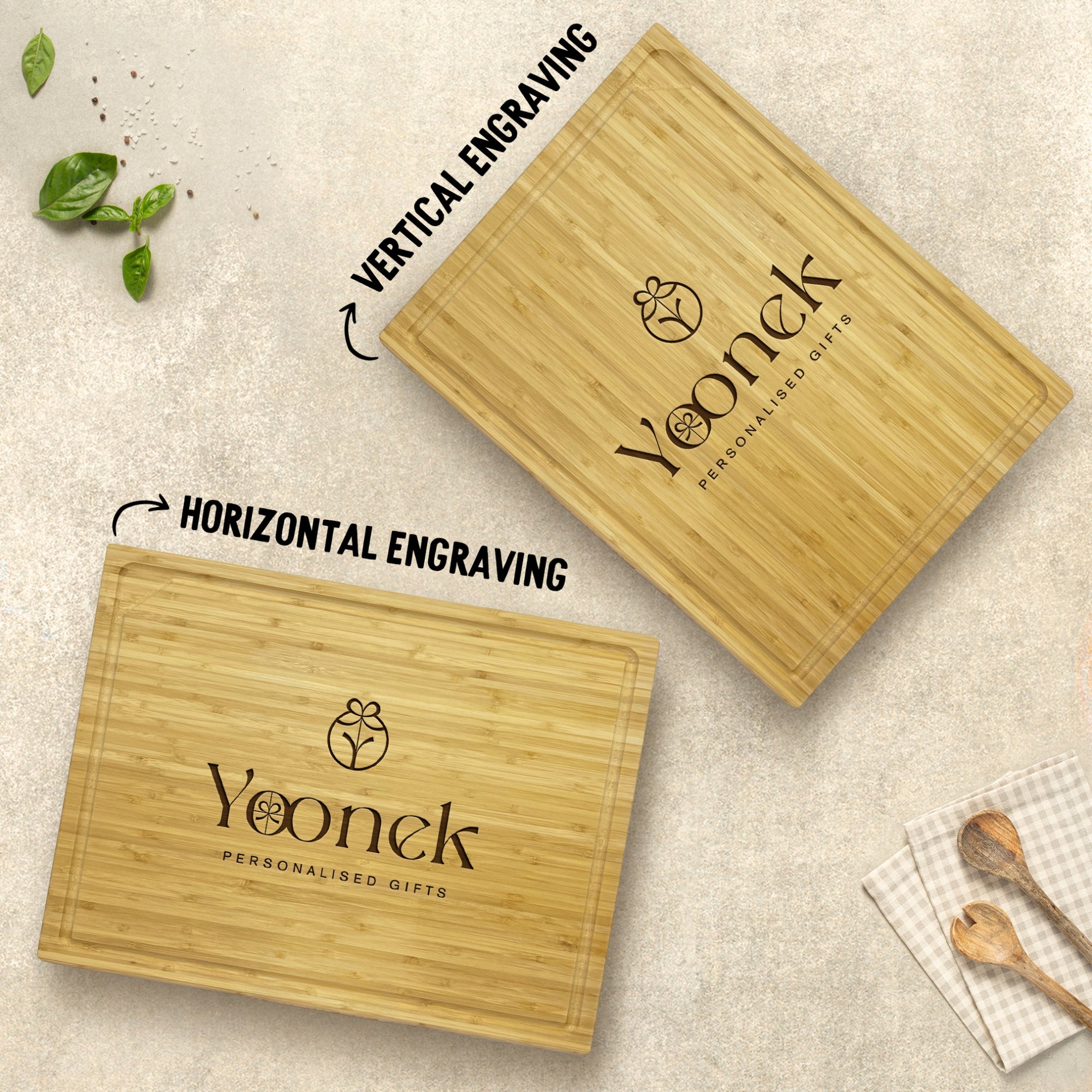 Personalised Bamboo Wooden Cheese Serving Board, Custom Engraved Cutting Chopping Tray Charcuterie Platter Butcher's Block Housewarming Gift