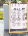 Personalised Wedding Seating Chart Sign, Custom Print Guest Plan, Engagement Anniversary Birthday Find Table Your Seat Awaits Mirror Signage