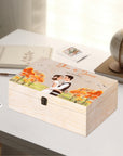 Personalised Watercolour Painting Couple Wedding Wooden Keepsake Box, Custom UV Printed Memory Engagement Treasure Storage, Anniversary Gift