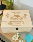 Personalised Wooden Keepsake Box, Custom Engraved Memory Birthday Treasure Storage, Housewarming, Graduation, Teacher, Dad, Mom Garden Gift