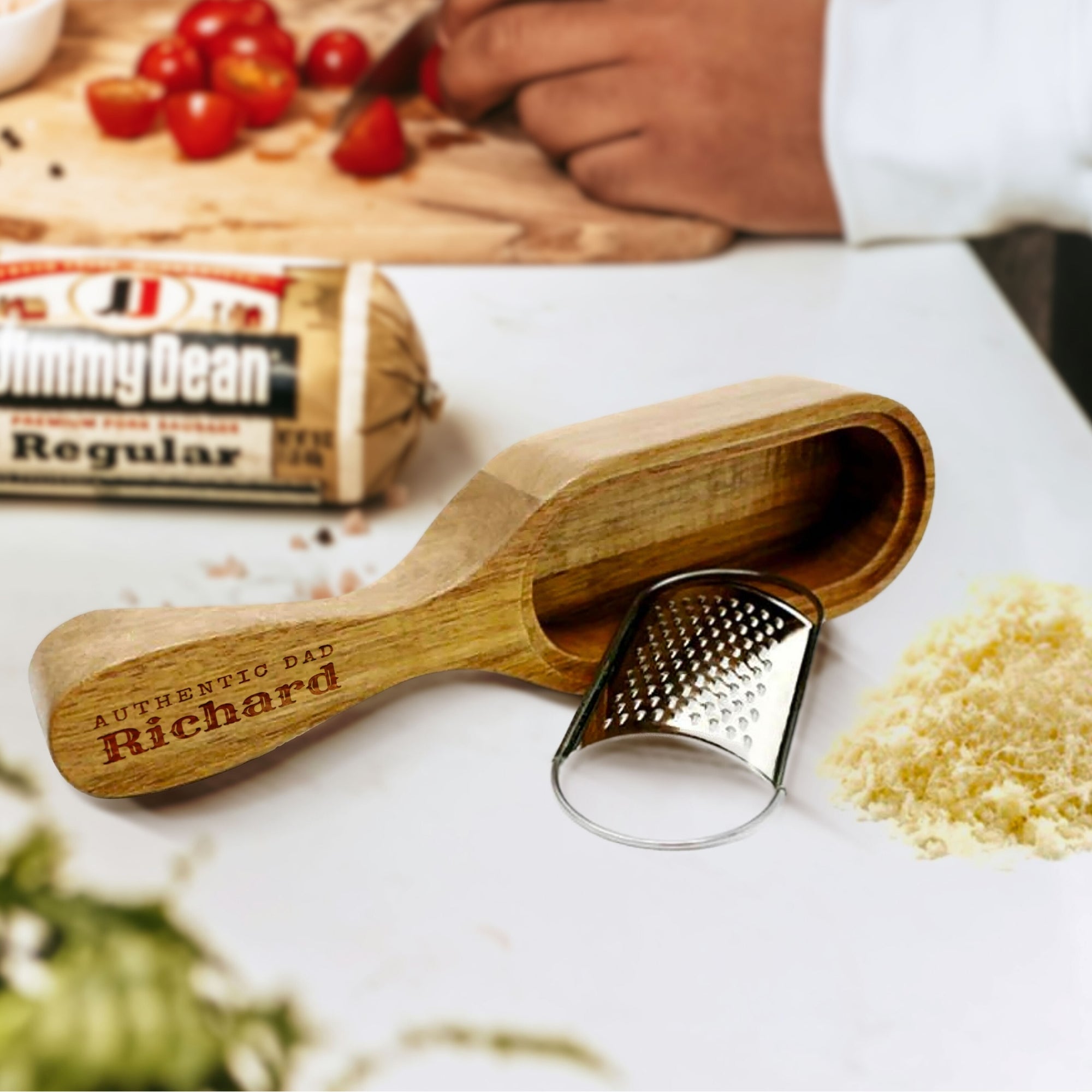 Personalised Wooden Stainless Cheese Grater & Holder, Custom Engraved Shredder Box, Cheese Spoon Zester, Kitchen Utensils, Housewarming Gift