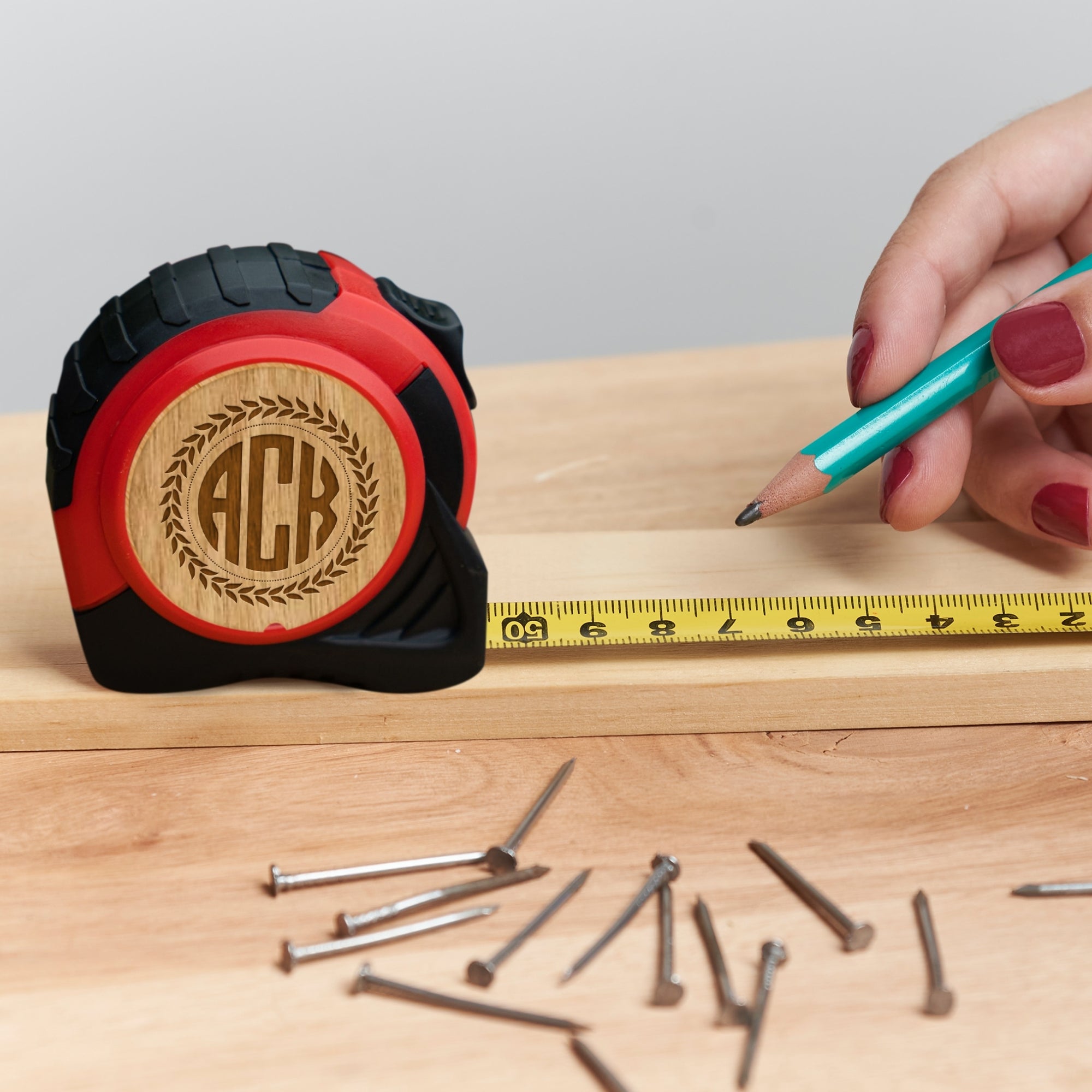 Personalised Loved Beyond Measure Tape, Custom Engraved No One Measures Up To You, Father's Day, Groomsman, Handyman, Builder Corporate Gift