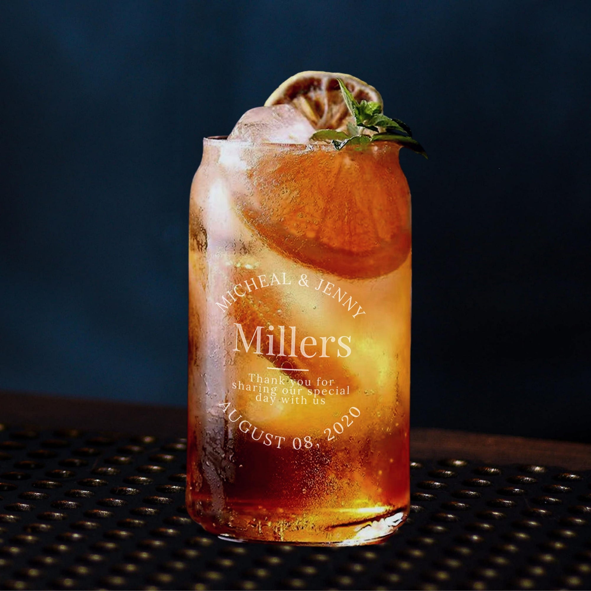 Personalised 470ml Beer Can Glass, Custom Engraved Beverage Tumbler, Smoothie, Coffee Cup, Housewarming, Father&#39;s Day Gift, Wedding Favour