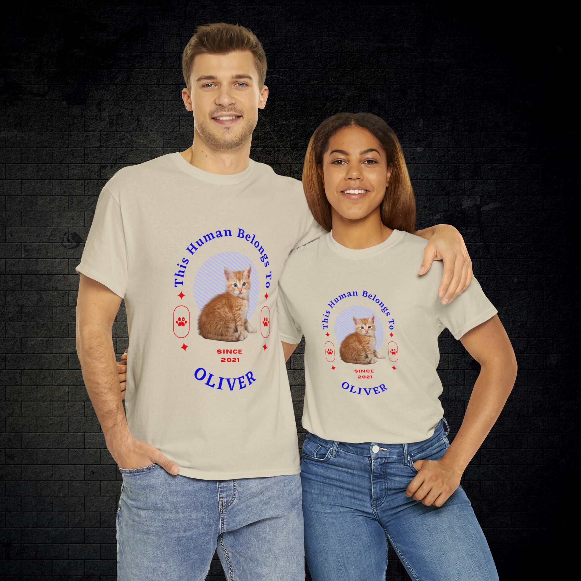 Customise Your Pet Photo Unisex T-shirt - This Human Belongs To