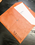 Custom Engraved Leatherette A4 Business Folder/ Document Bag