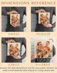 Personalised Watercolour Portrait Photo on Square Wooden Display Block
