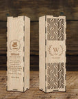 Custom Made Laser Cut & Engraved Wooden Decorative Wine Box, Personalised Plywood/ MDF Name/ Logo Wedding, Birthday, Corporate Wine Bottle Gift Boxes