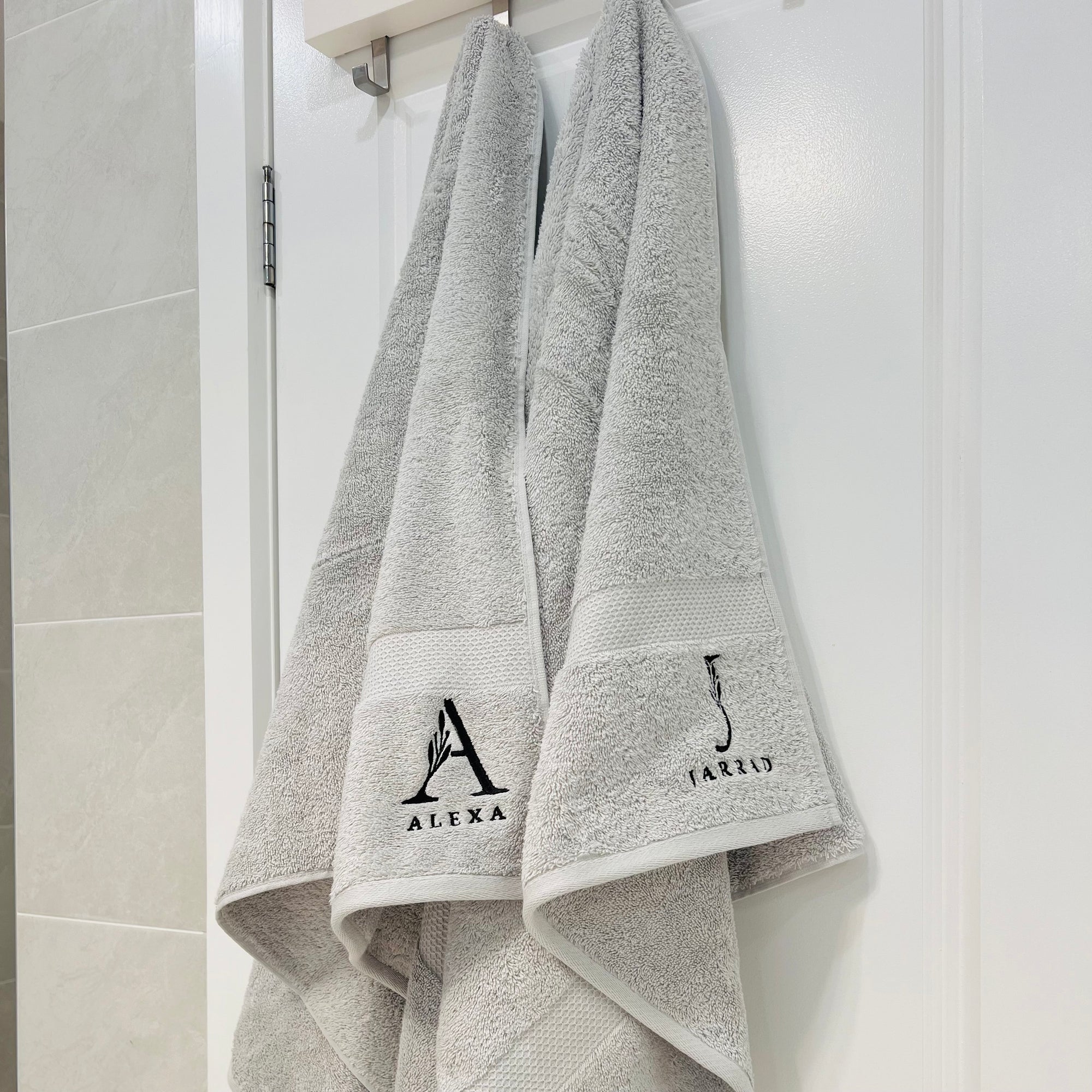 Personalised Embroidery Bath Towel, Custom Embroidered Name Logo Sport Club/ Hair Salon/ Spa Towels, Birthday, Housewarming, Corporate Gift