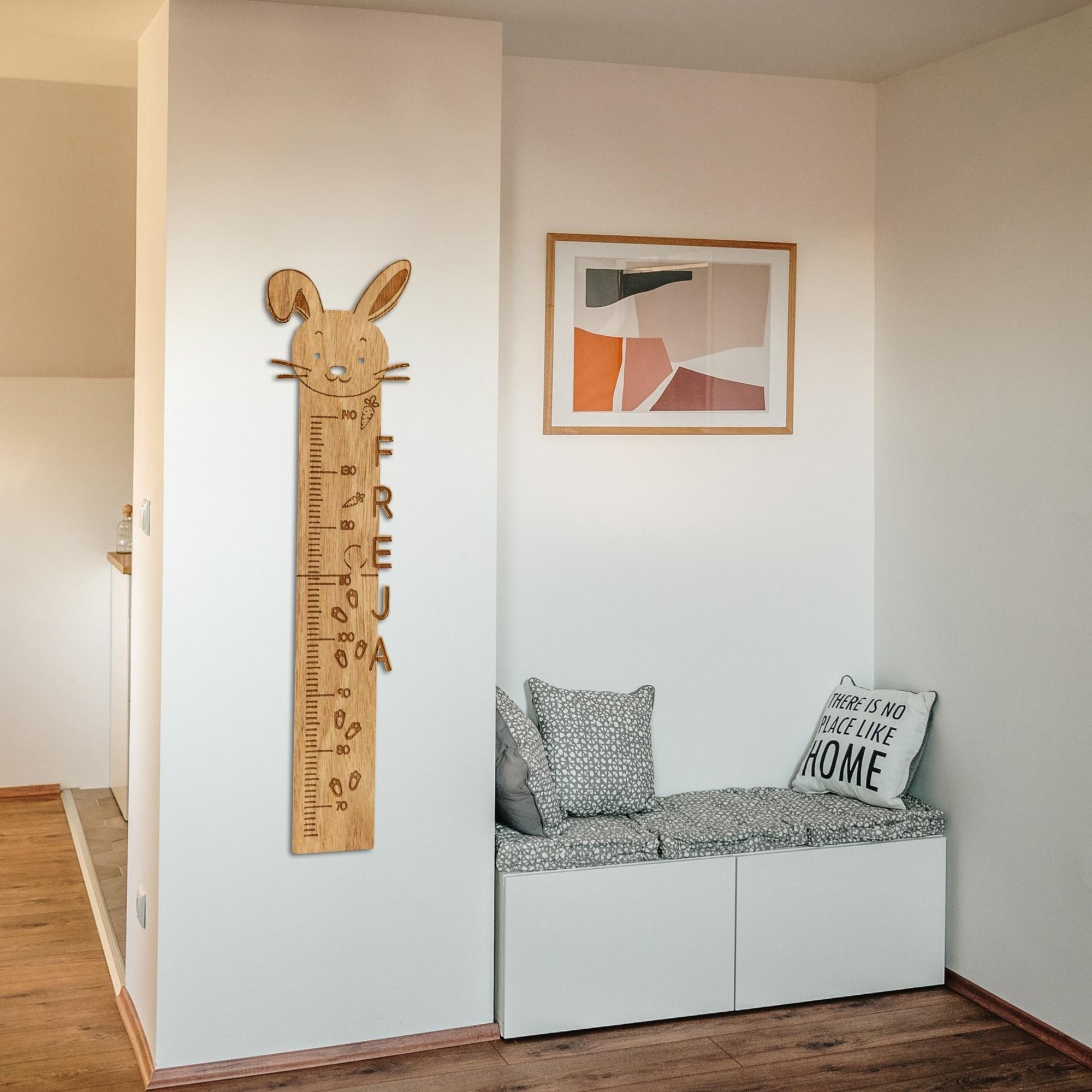 Custom Made 3D Name Wooden Animals, Truck Cartoon Height Chart, Personalised Engraved Family Growth Metric Ruler Record, Nursery Wall Decor