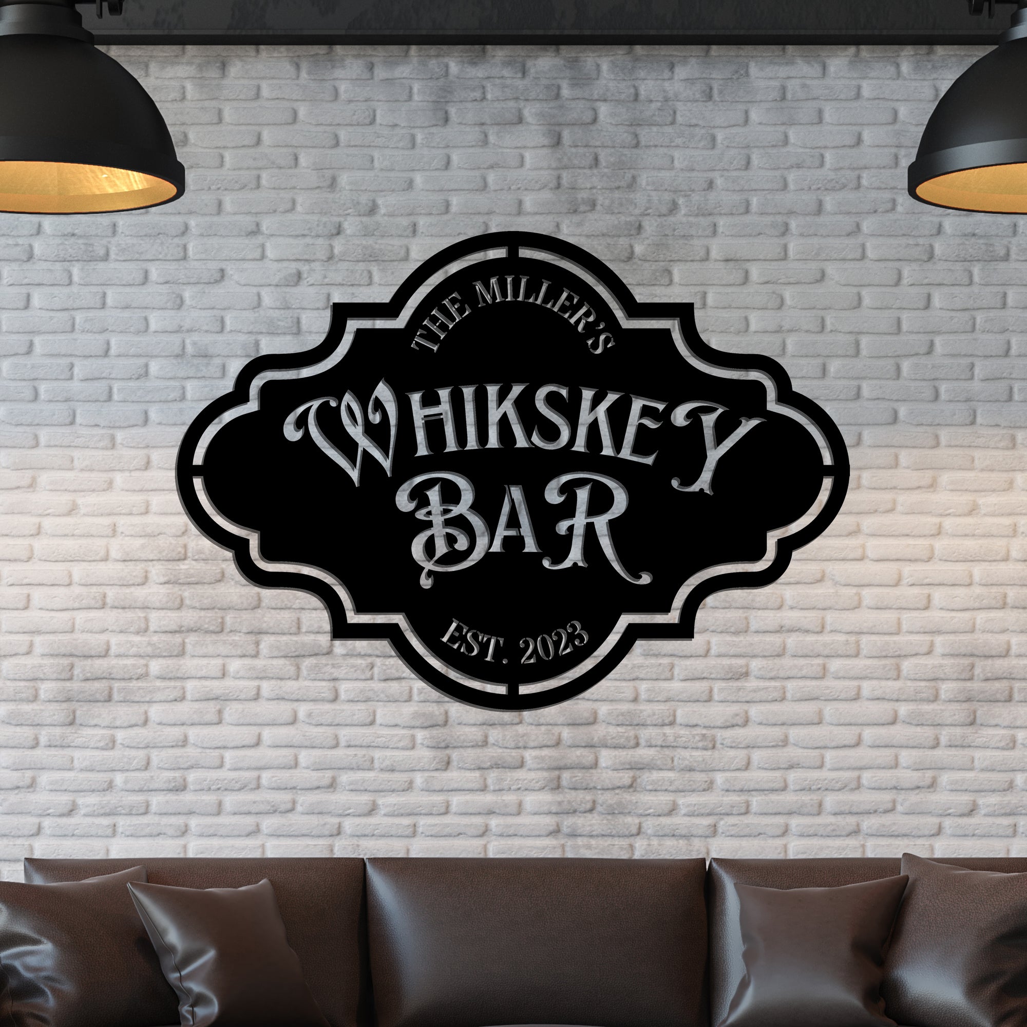 Custom Made Name Bar Hoop Sign, Personalised Wooden Cocktail/ Whiskey/ Tavern Chill Lounge Badge Signage, Laser-cut Wall Art Decor, Party Styling, Housewarming Gift