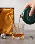 Personalised 5oz Round Hip Flask Gift Box Set for Men