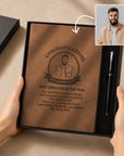 Personalised Engraved Soft Suede B5 Notebook, Pen & Bookmark Charm Gift Box Set
