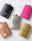 Custom Engraved 8oz Bridesmaid Stainless Steel Hip Flask