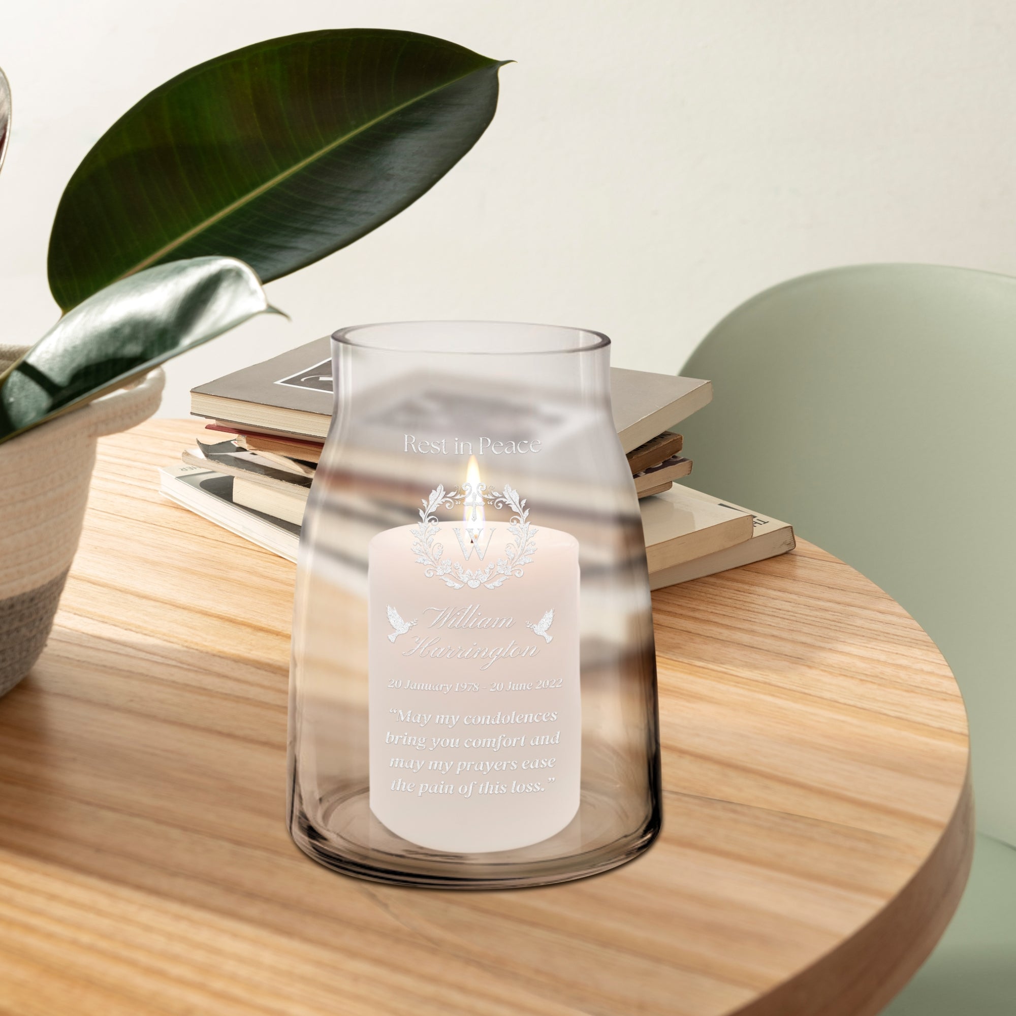 Custom Engraved Organic Glass Vase Unity Candle Holder Pair Set, Wedding Ceremony Engagement, Christen Baptism Anniversary Personalised Gift