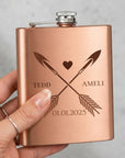 Custom Engraved 8oz Bridesmaid Stainless Steel Hip Flask