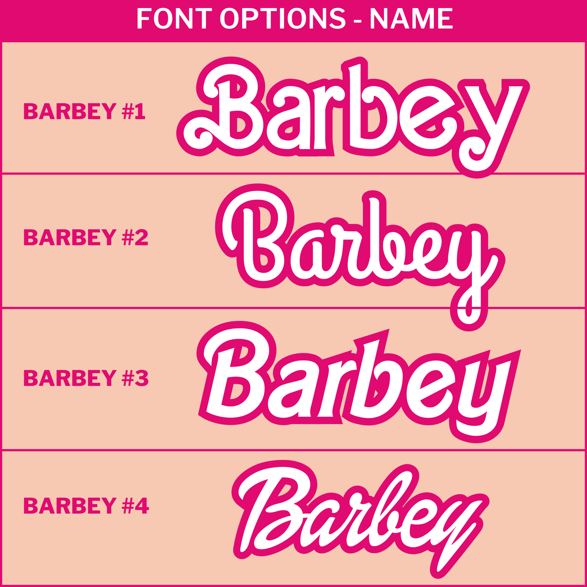 Custom Acrylic 3D Double Layered Barbie Name Round Plaque - Palm Icon