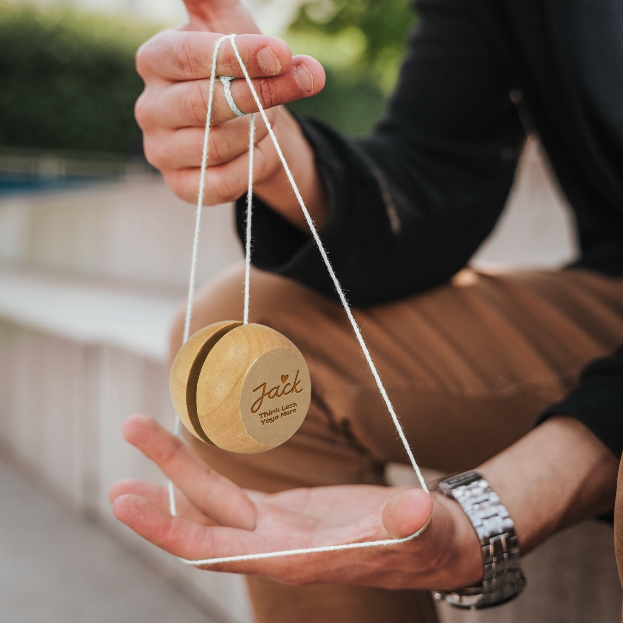 Personalised Wooden YoYo, Engraved Ring Bearer Keepsake, Kid's Toy, Christening, Dad Birthday, Christmas Logo Corporate Gift, Wedding Favour
