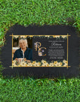 Personalised Photo Memorial Slate Sign Custom Print In Loving Memory Garden Stone Funeral Cemetery Plaque Display Pet Loss of Love Pray Gift