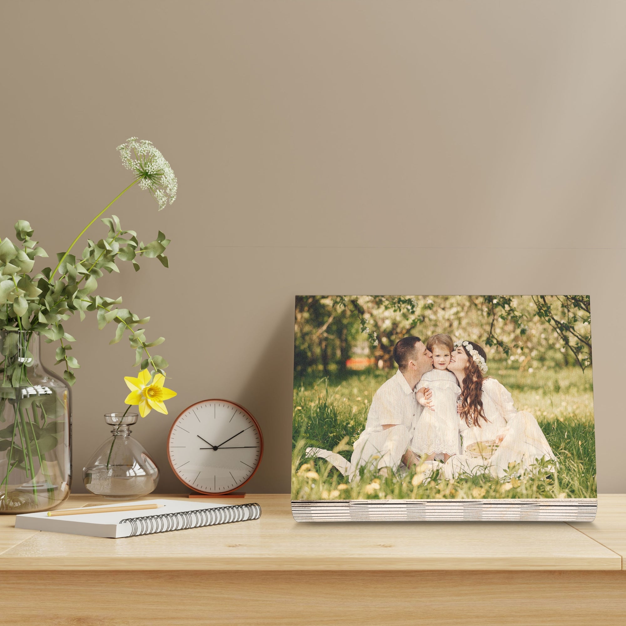 Custom UV Print Plywood Photo Plaque Frame, Personalised Wooden Picture Display, Family Couple, Pet, Anniversary, Baby, Birthday Memory Gift