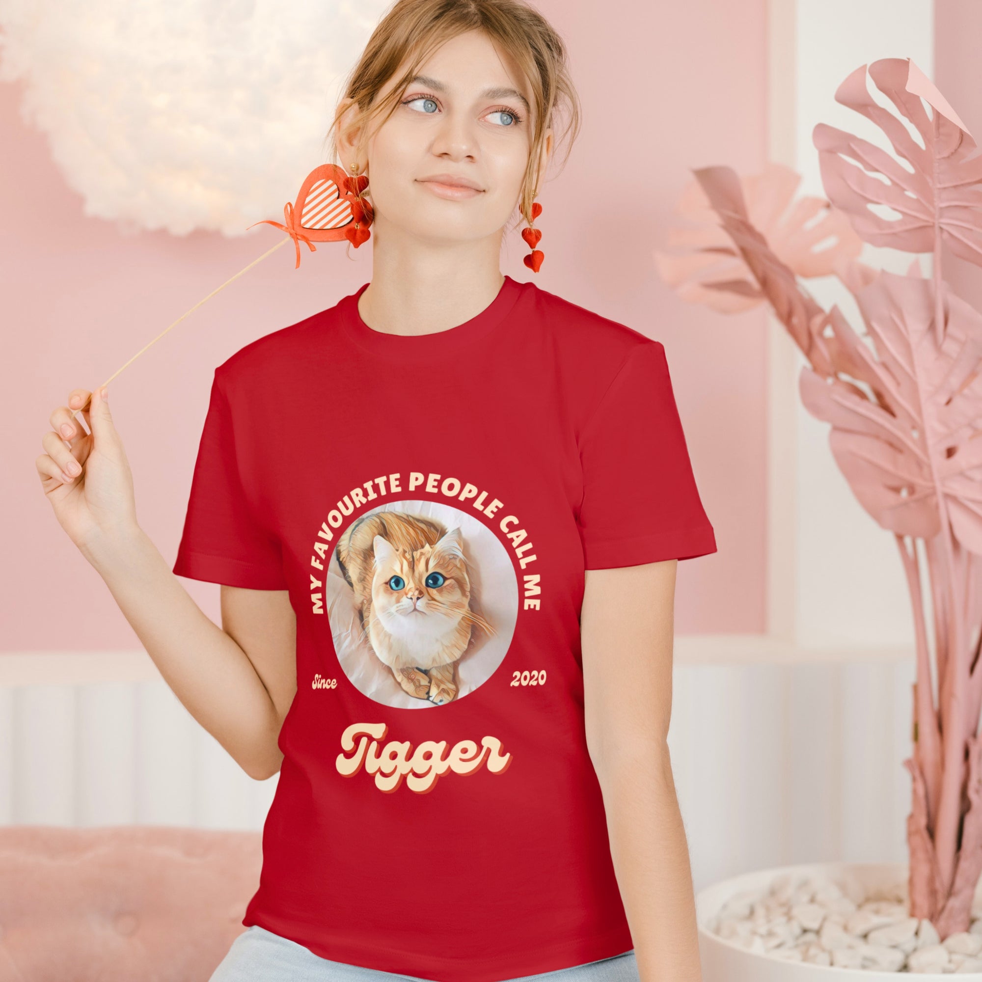 Customise Your Own Photo My Favourite People Call Me Unisex T-shirt, Personalised Insert Pet Image Tee Shirts, Friend Group, Couple, Anniversary Gifts