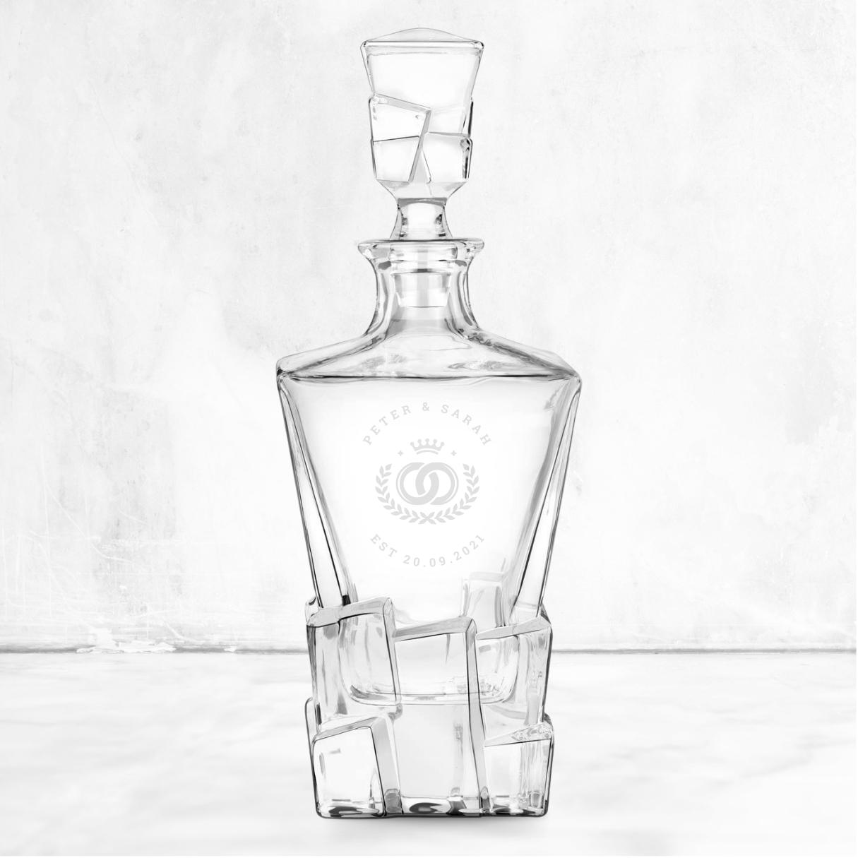 Personalised 950ml Whiskey Decanter | Custom  Engraved Vintage Whisky Carafe, Housewarming, Birthday, Groomsmen, Barware, Gifts for Him/Dad