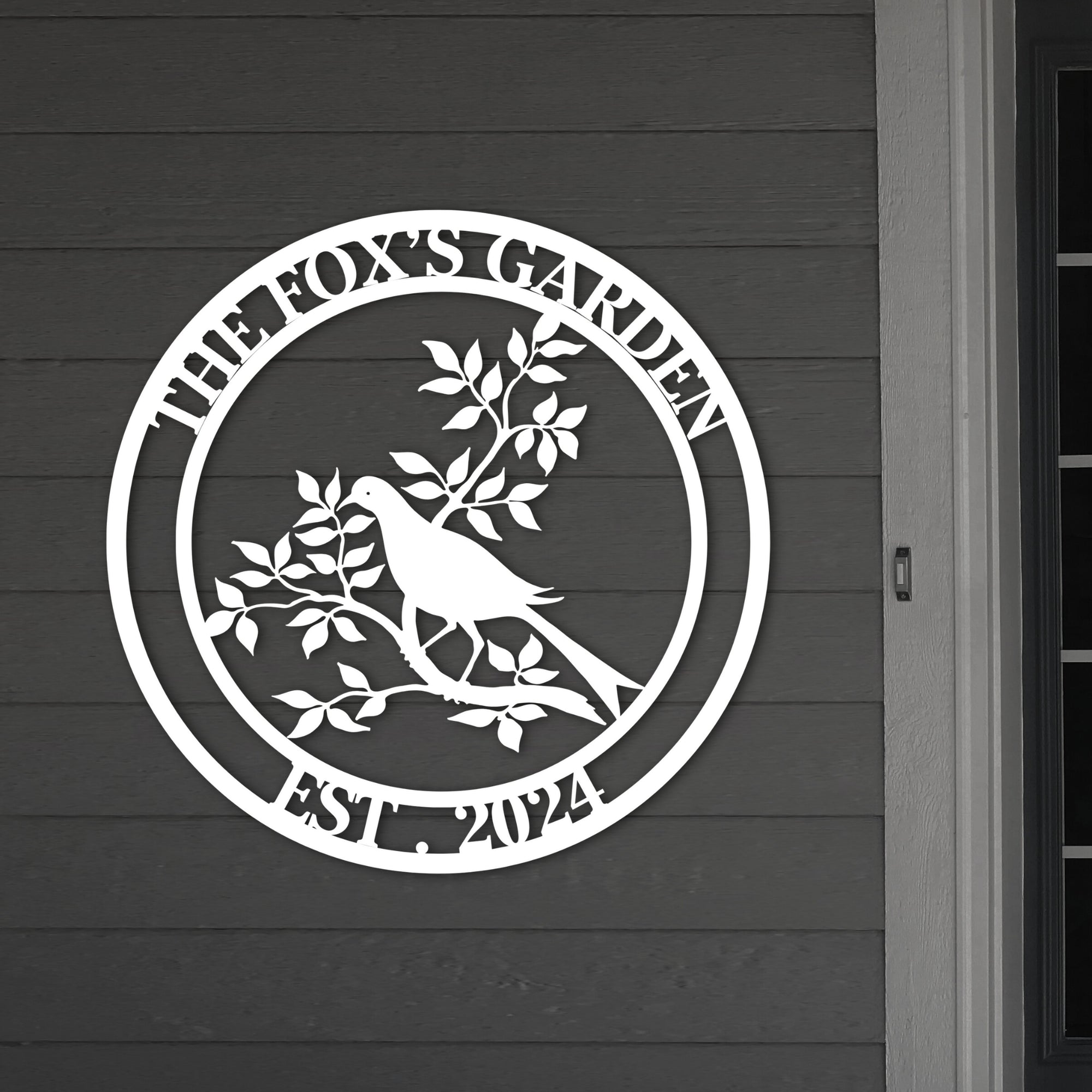 Custom Acrylic Garden Hoop Sign, Personalised Name Lawn, Green House Signage, Flower Bed/ Backyard/ Patio Plant Wall Art, Housewarming Gift