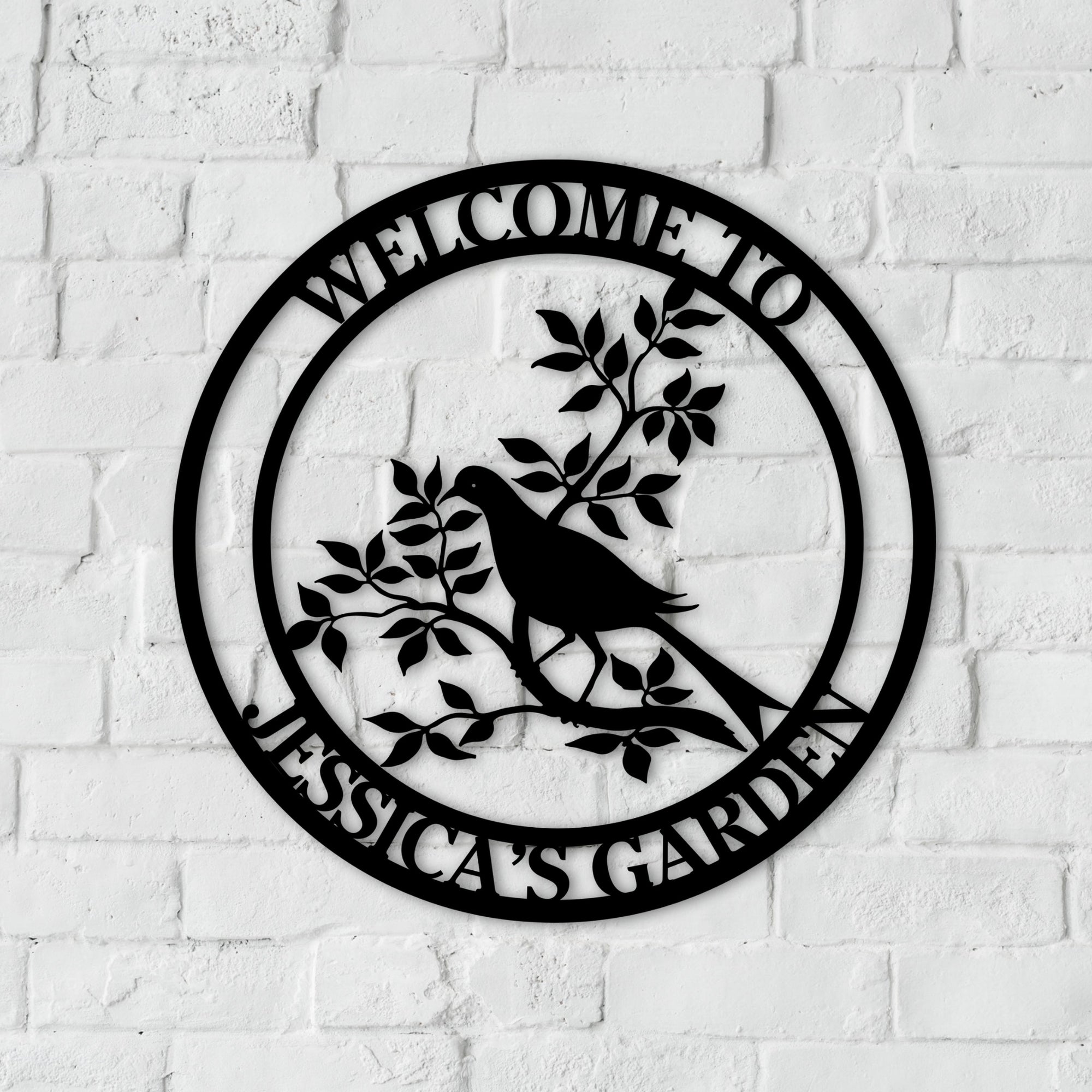 Custom Acrylic Garden Hoop Sign, Personalised Name Lawn, Green House Signage, Flower Bed/ Backyard/ Patio Plant Wall Art, Housewarming Gift