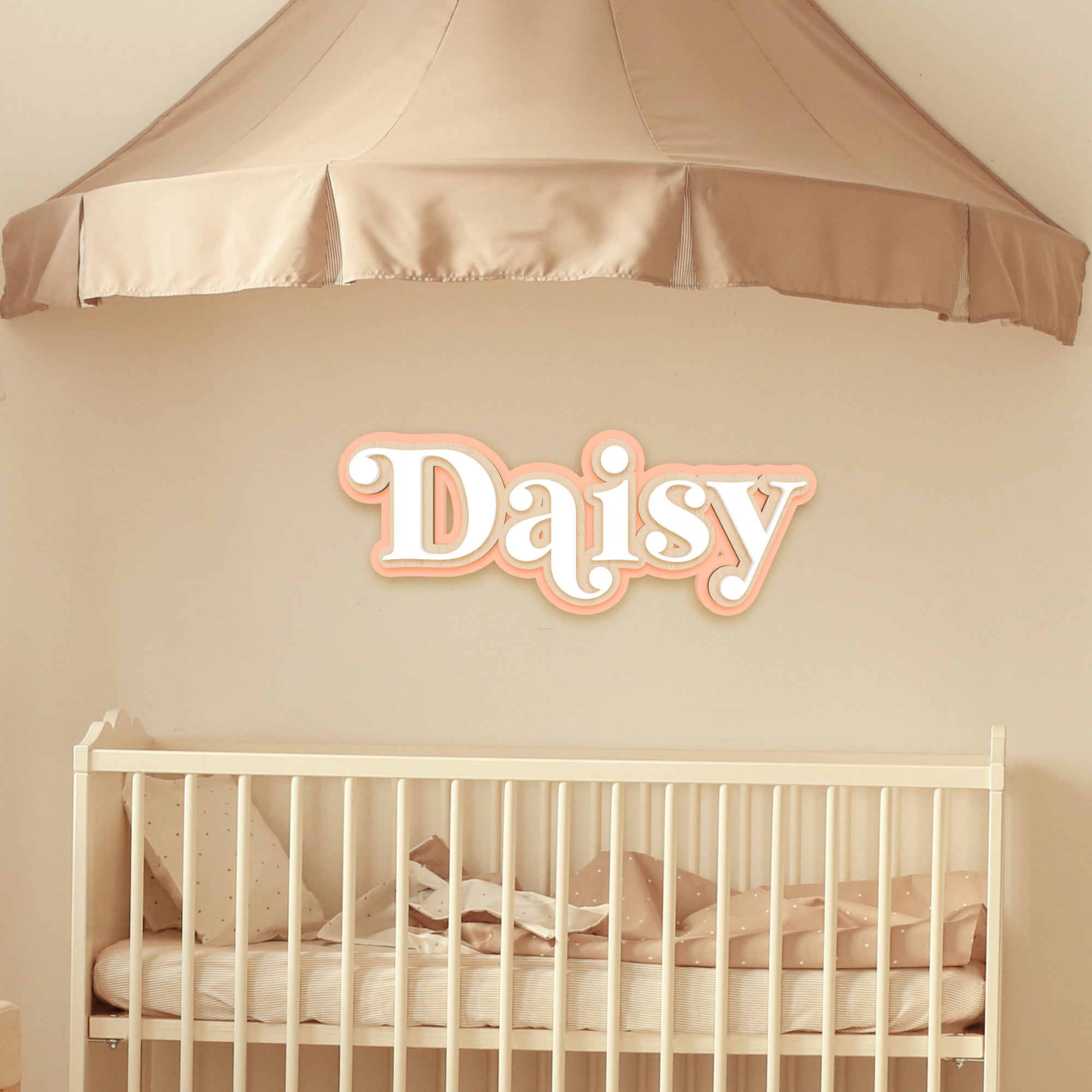 Custom Acrylic Mirror 3D Triple Layer Script Name Sign, Personalised Kid Nursery Wall Decor, First Birthday Shower, Baptism, Wedding Signage