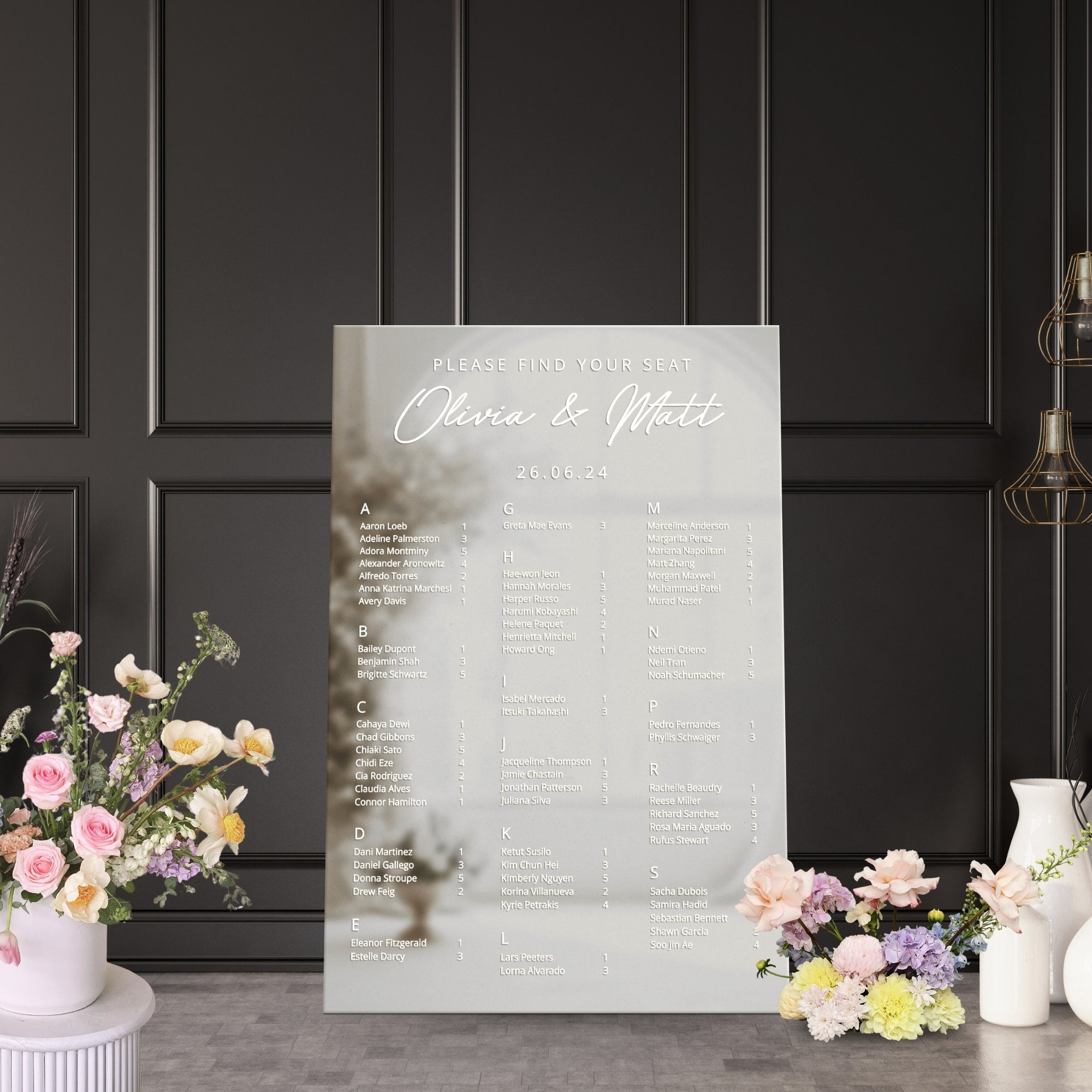Personalised Wedding Seating Chart Sign, Custom Print Guest Plan, Find Table , Your Seat Awaits Mirror Signage, Engagement Anniversary Decor