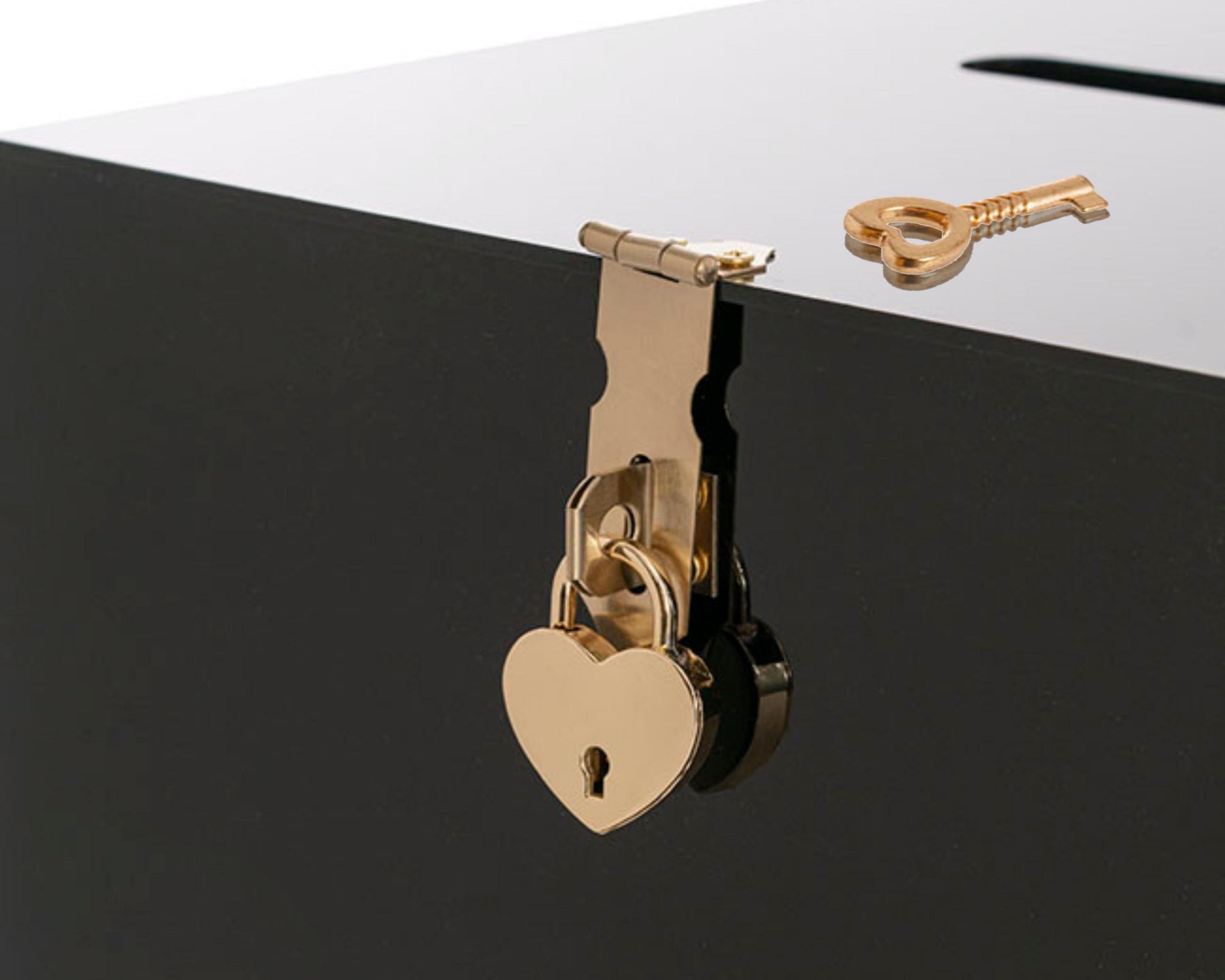 Custom Made Wedding 3 Bundle Set, Personalised Acrylic Black Wishing Well Box, Memory Guest Book, Card &amp; Gifts / Photo Guestbook Table Sign