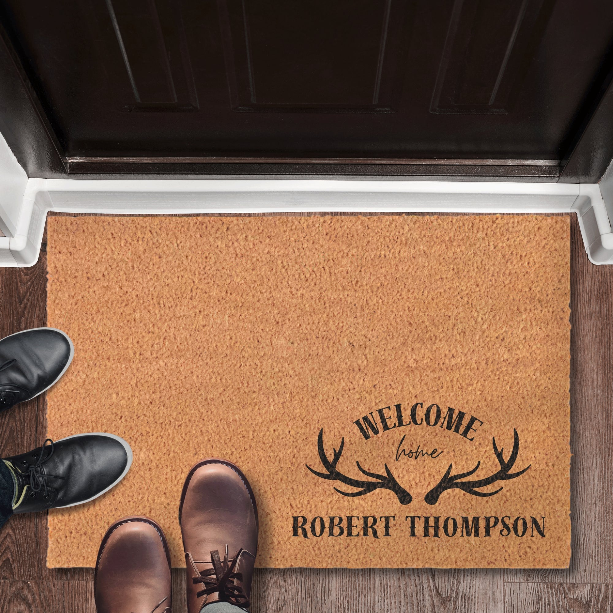 Personalised Coir Doormat, Customised UV Printed Coconut Fibre Front Entry Property Estate Logo Welcome Outdoor Indoor Mat Housewarming Gift