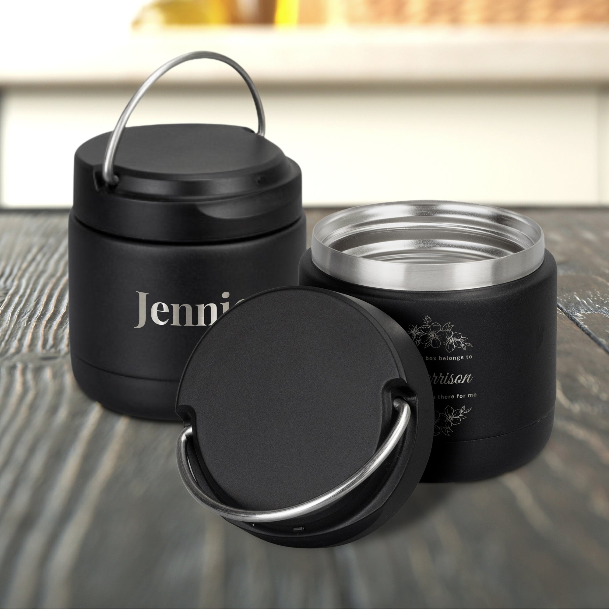 Personalised Stainless Steel Vacuum Food Jar, Personalised Lunch Box, Custom Engraved Thermal Flask, Mother Father Day&#39;s Present, Kid Snack Thermos Storage, Container, Logo Branding Corporate Gift