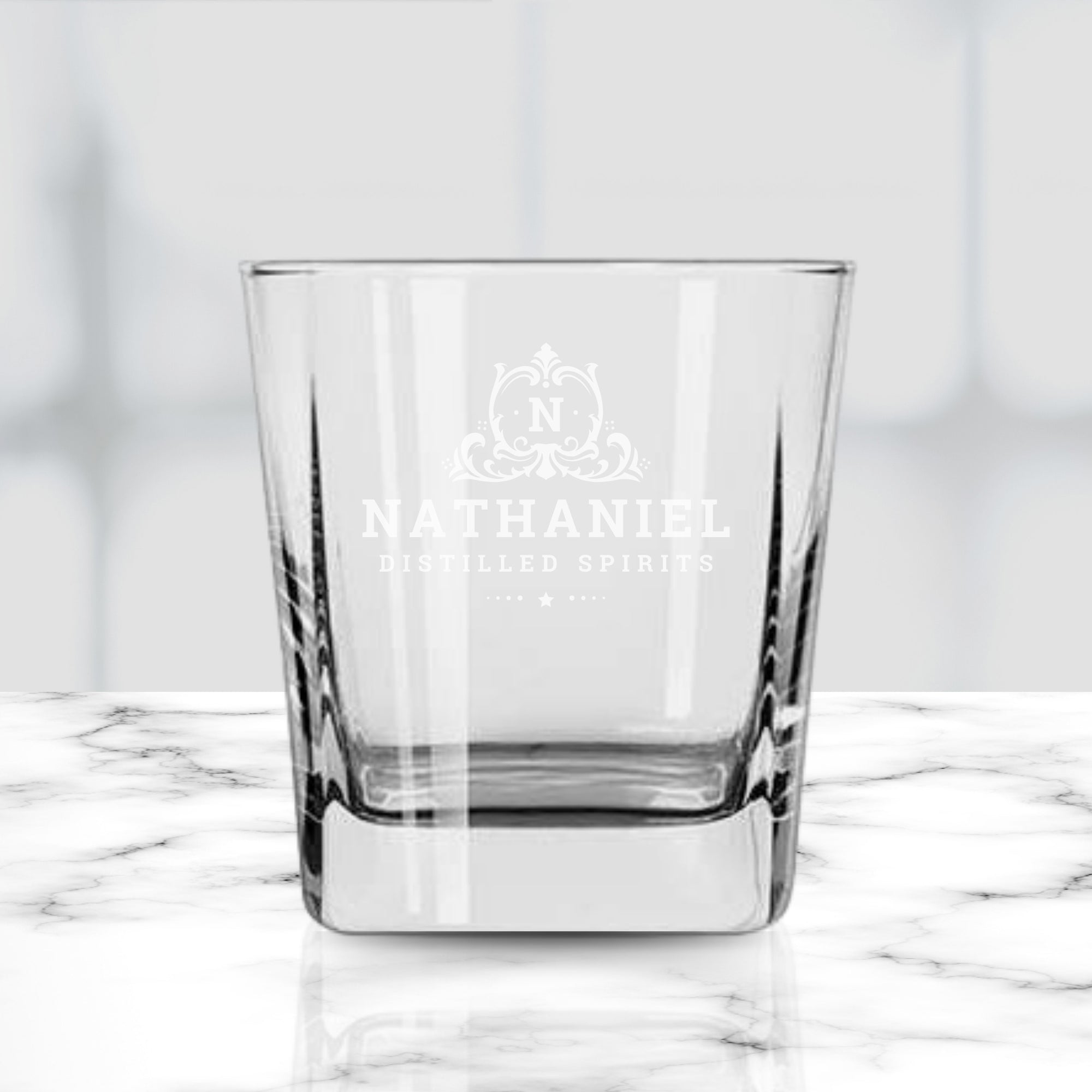 Personalised 280ml Whiskey Twisted Glass, Custom Engraved Rock Tumbler, Corporate Logo, Housewarming, Wedding, Bridesmaid, Groomsmen Gift