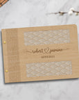 Custom Laser Cut & Engraved Wooden Wedding Guest Book, Personalised Plywood Alternative/ Traditional Birthday Guestbook Keepsake, Rustic/ Vintage Party Decor