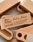 Personalised Engraved Wooden 3-in-1 Desk Name Display with Business Card & Pen Holder