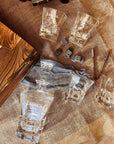 Personalised Wooden Boxed Whiskey Decanter Set, 4 Scotch Glasses, 6 Ice Stones & Tongs | Custom Engraved Groomsmen, Wedding, Whisky Bar Gift