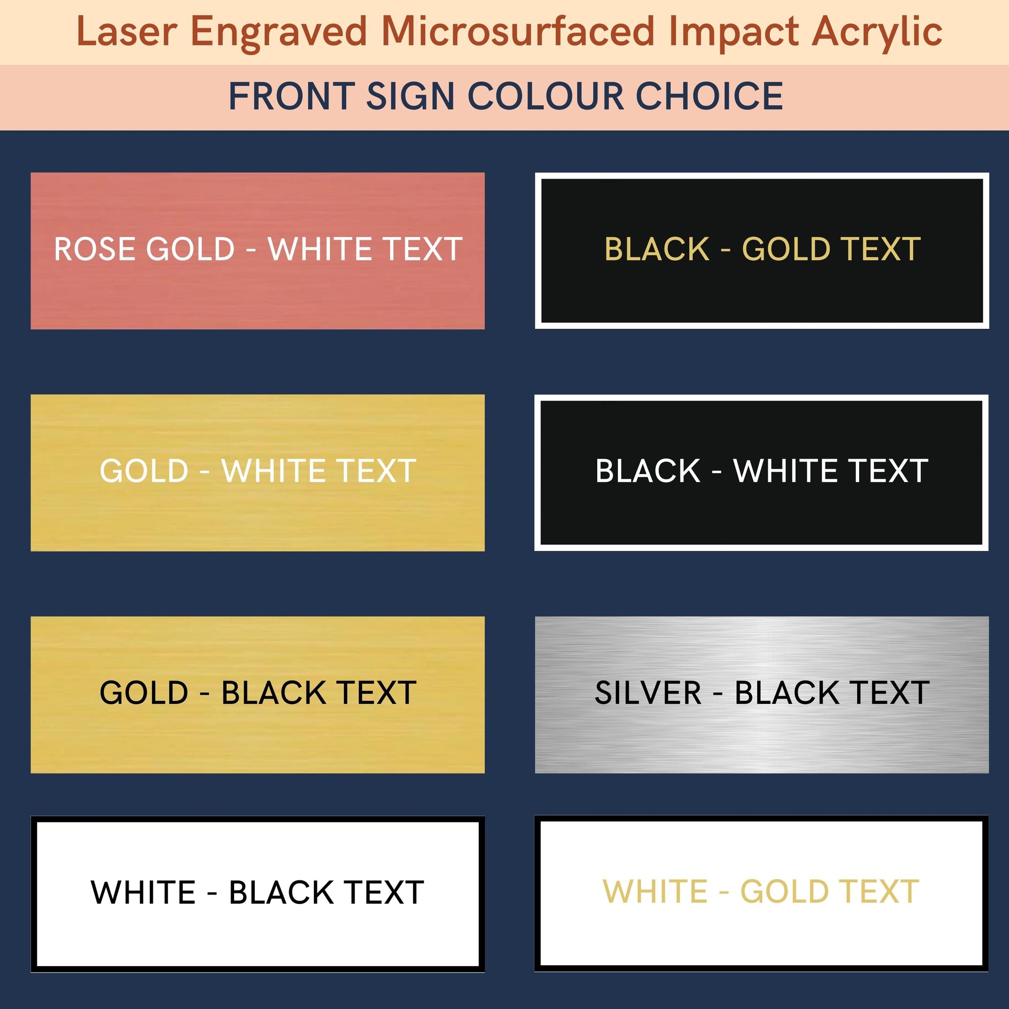 Wall Mounted Engraved Acrylic Room Name, Job Title Door Sign