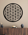 Custom Acrylic/ Wooden Sri Yantra Wall Art, Flower of Life Hanging Hoop, Meditation Spiritual Sacred Geometry Room Decor, Housewarming Gift