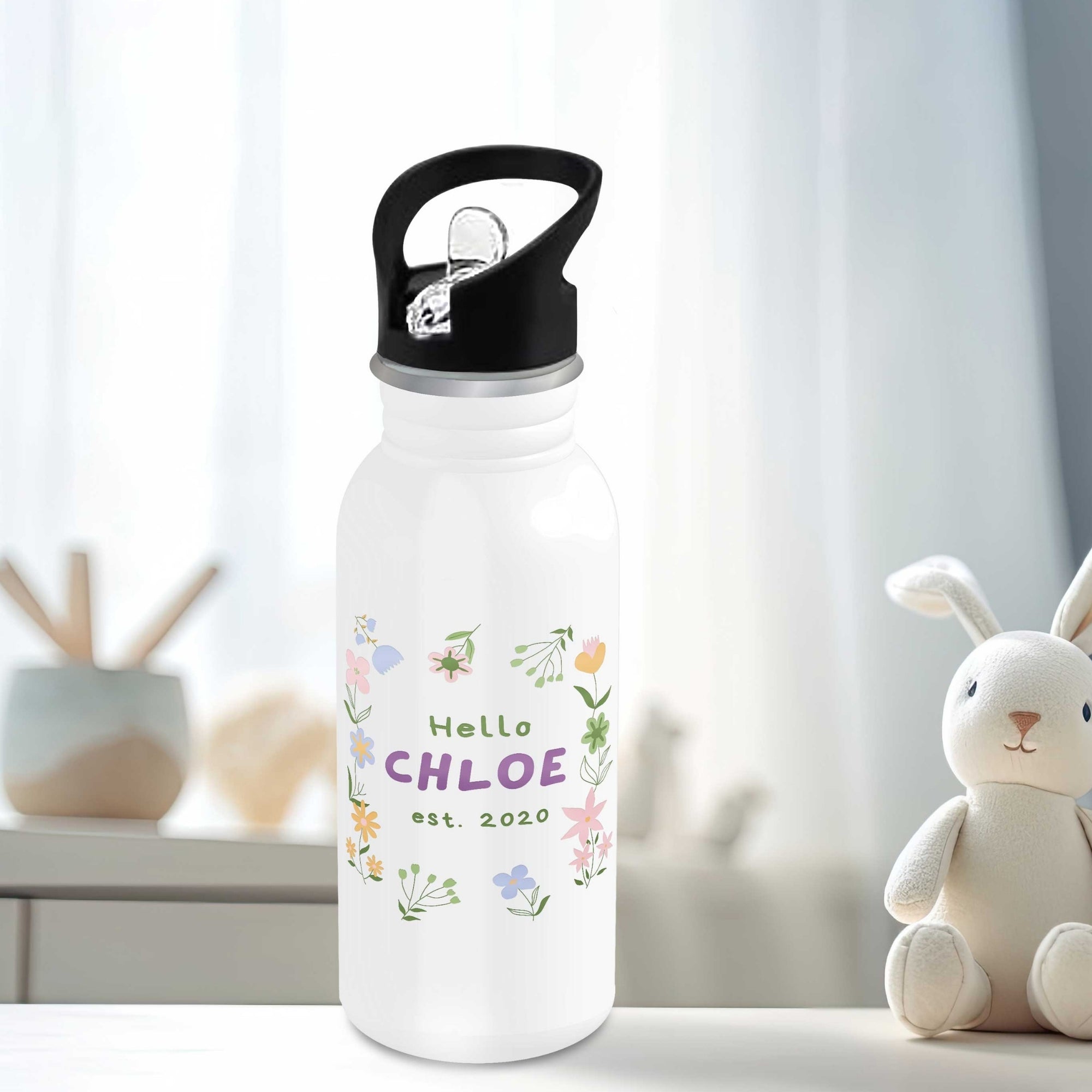 Personalised 500ml Stainless Steel Kid Water Bottle, Custom UV Print Logo Preschool/ Sport/ Daycare Travel Tumbler, Corporate/ Birthday Gift
