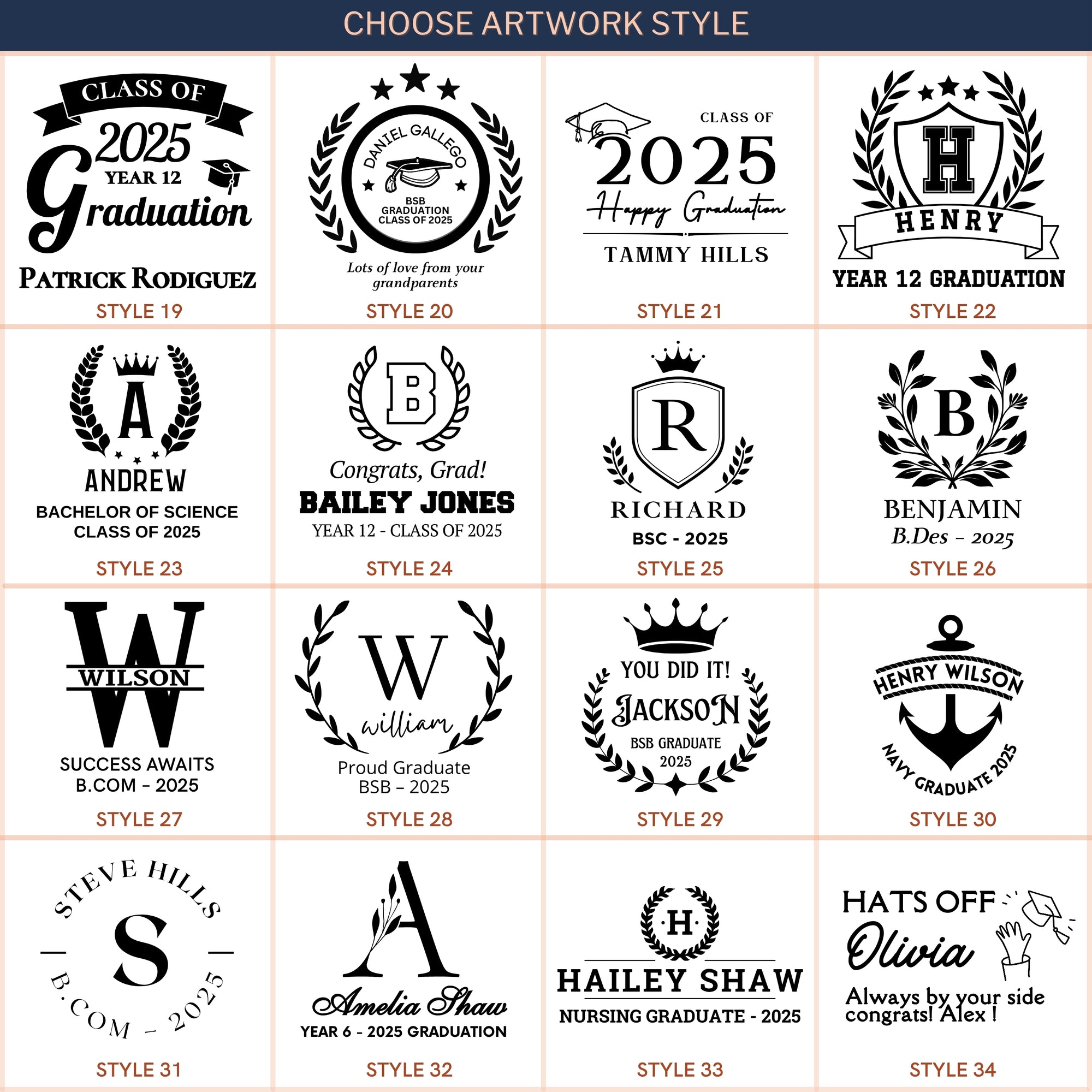 Custom Embroidered Graduation Teddy Bear with Cap &amp; Gown