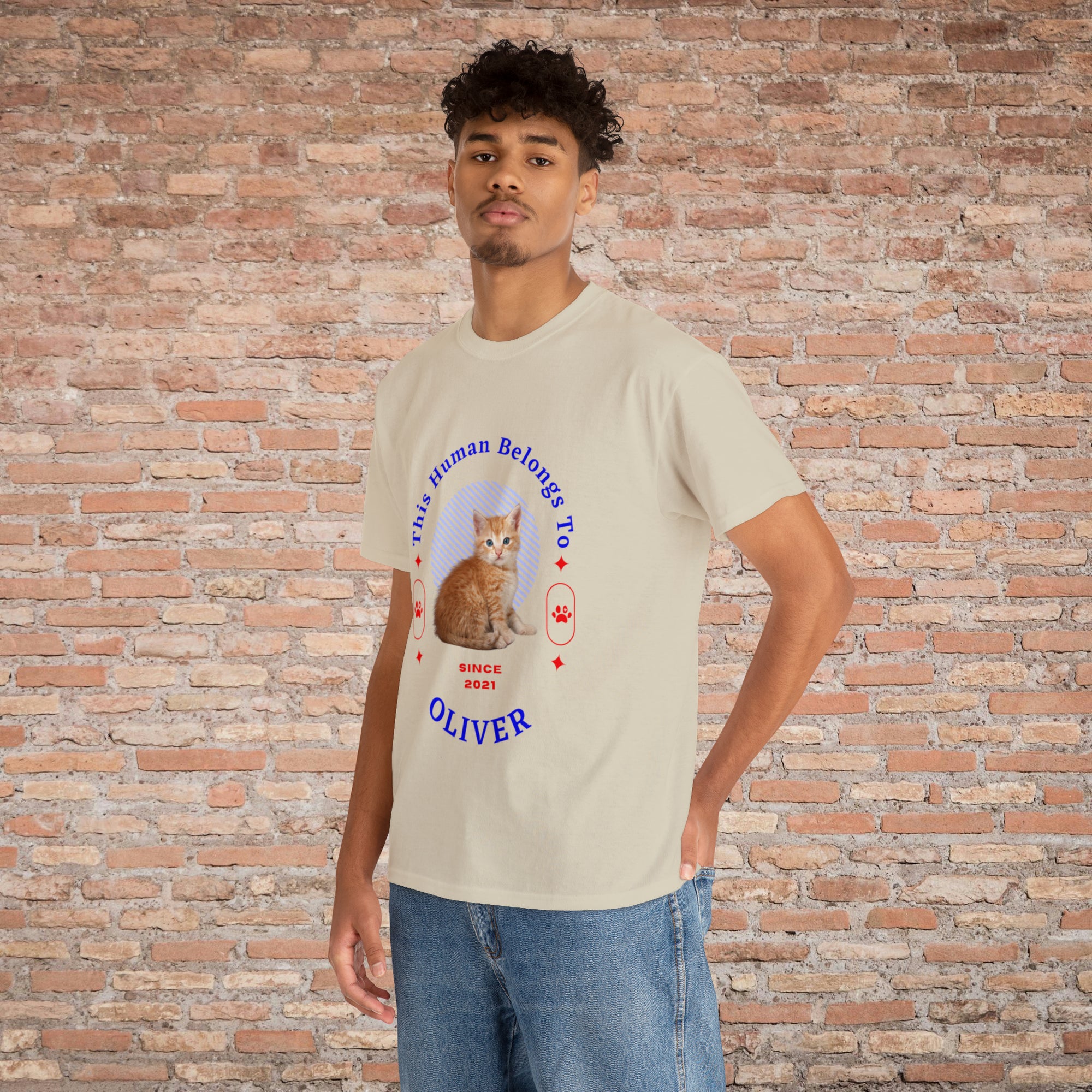 Customise Your Pet Photo Unisex T-shirt - This Human Belongs To