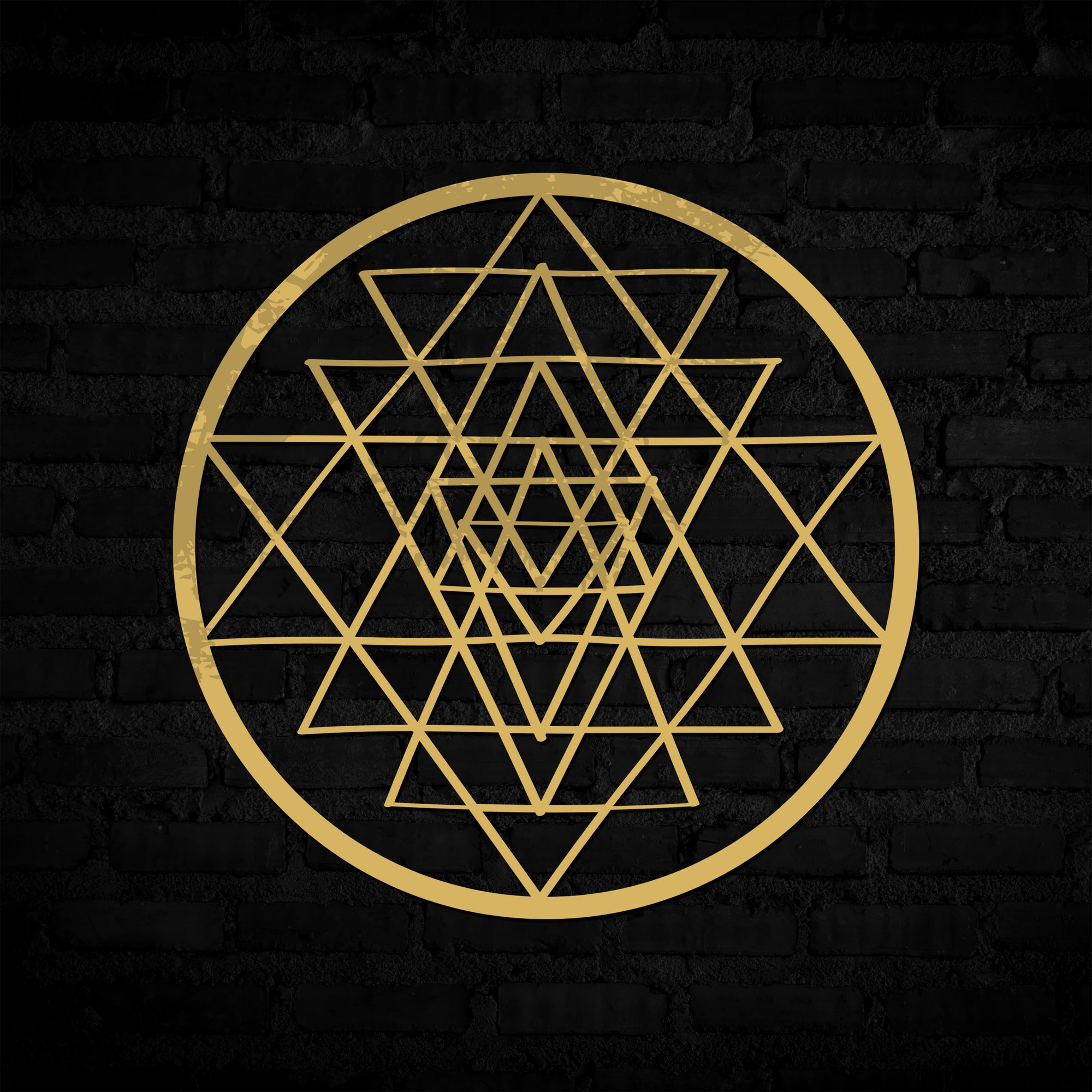 Custom Made Acrylic Wooden Sri Yantra Wall Art, Sacred Geometry Hanging Hoop Sign, Meditation Spiritual Room Decor Signage Housewarming Gift