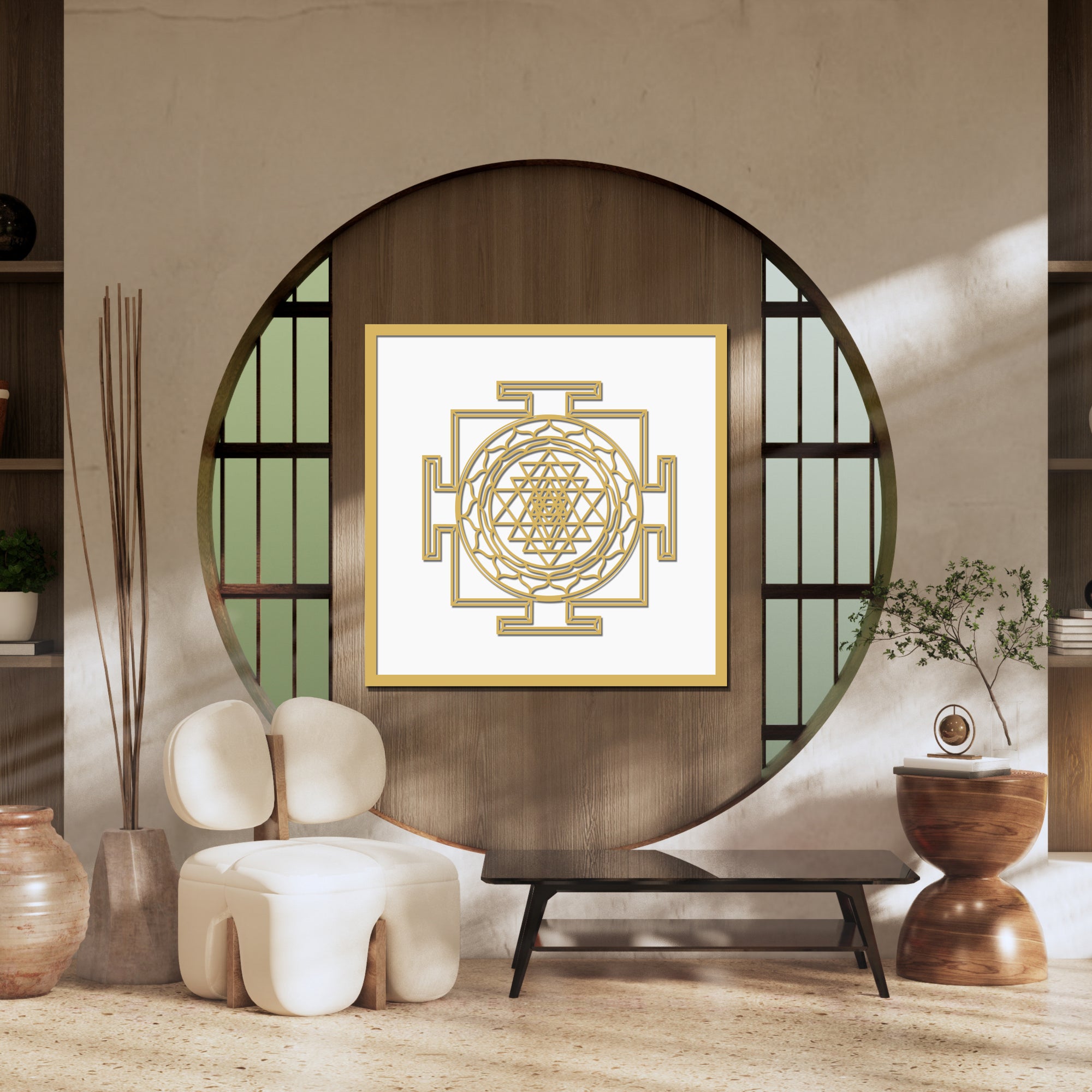 Custom 3D Double Acrylic Mandala Sri Yantra Wall Art Square Plaque Sacred Geometry Hanging Sign Meditation Spiritual Decor Housewarming Gift