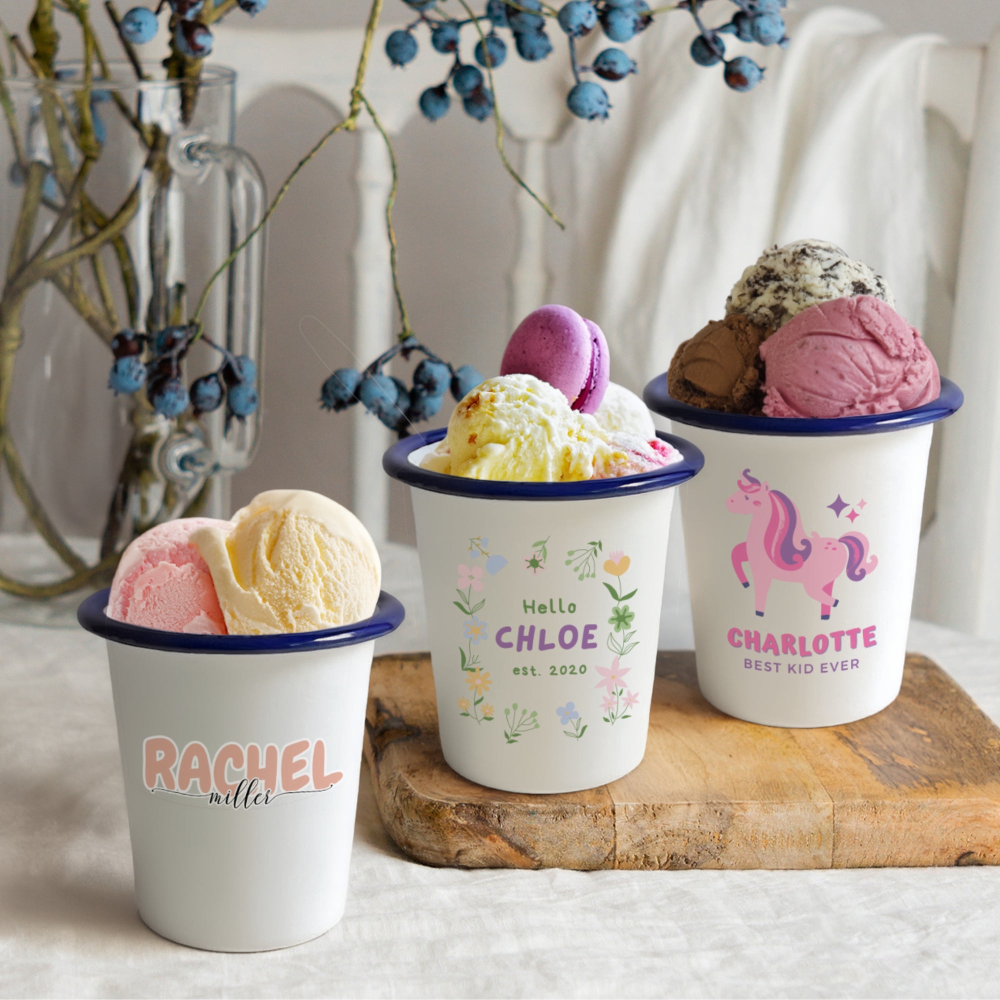 Personalised UV Printed 310ml Retro Enamel Tumbler for Kid