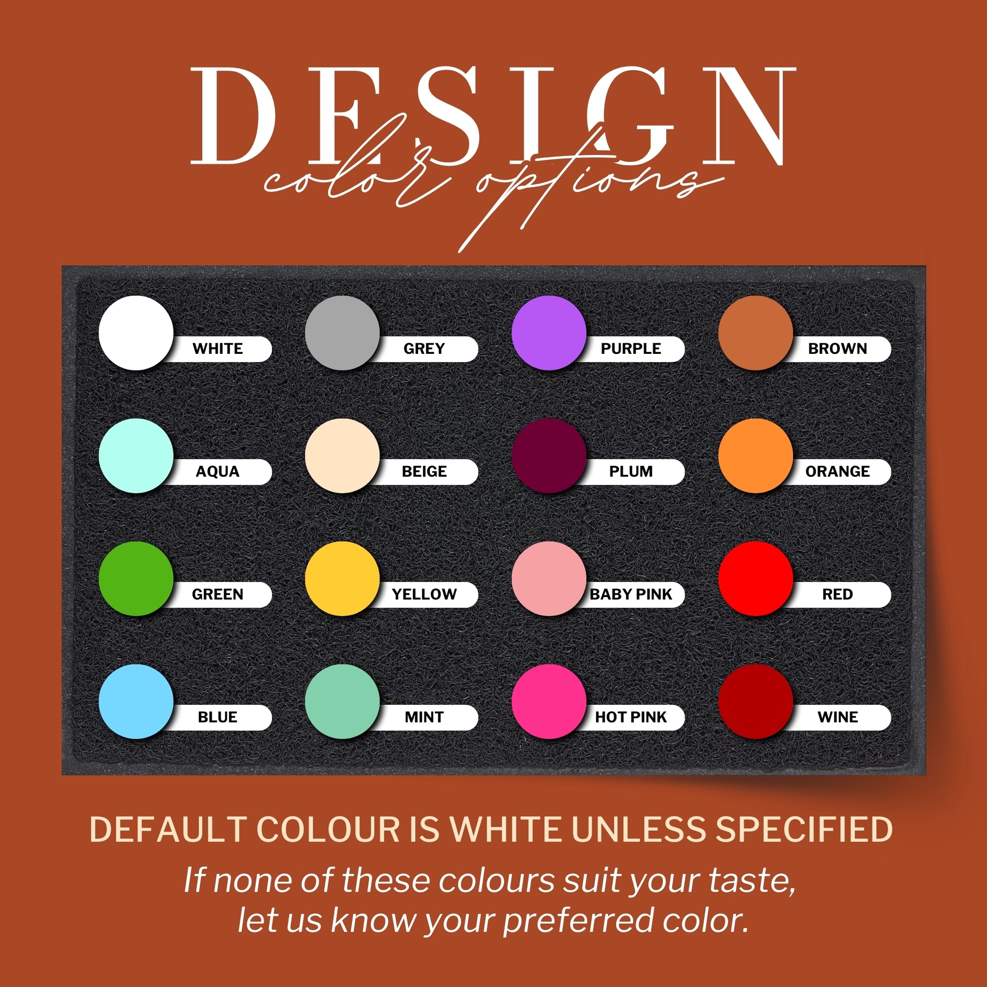 Personalised Doormat, Customised UV Printed PVC Loop Pile High Traffic Front Entry, Logo Estate Welcome Outdoor Indoor Mat Housewarming Gift