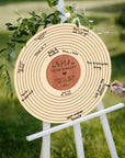 Custom Wooden Record Vinyl Wedding Sign, Personalised Guest Book Alternative Welcome Signage, Music Lovesong Couple Decor, Anniversary Gift